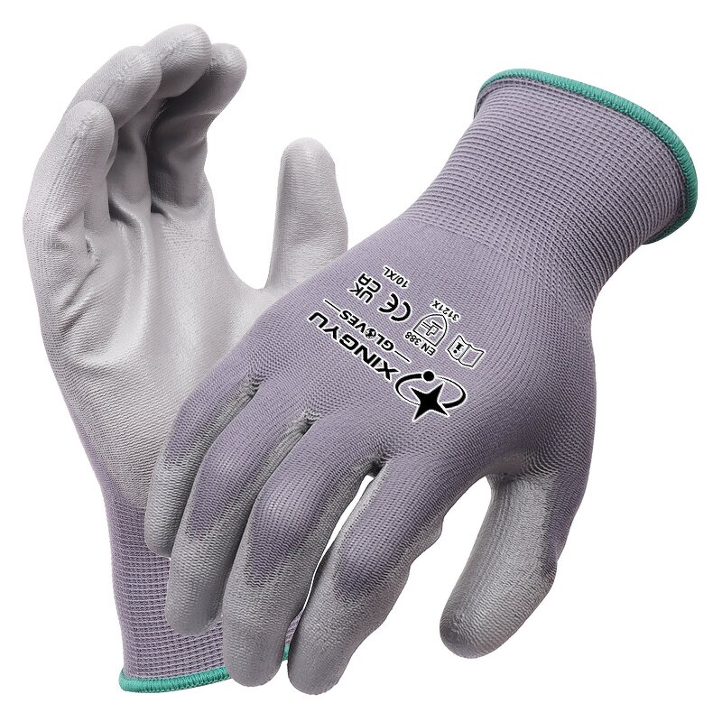 13 Gauge Polyester PU Coated Gloves Manufacturer - Industrial protection PU Coated Safety Thin Work