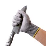 13 Gauge HPPE Shell PU Coated Cut Resistant Glove Manufacturer - Level 5 Safety Work Knitted HPPE Anti-Cut PU HPPE