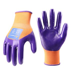 13-Gauge Nitrile-Coated Polyurethane Work Gloves Manufacturer - Factory Safety Nitrile-Coated with Oil Grip Hand Arm Protection