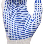 Profional XL Size PVC Dot Resistant Gloves Manufacturer - Safety Dotted Cotton and Rubber Bead Knitted Polyester for Construction Use