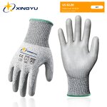 13 Gauge HPPE Shell PU Coated Cut Resistant Glove Manufacturer - Level 5 Safety Work Knitted HPPE Anti-Cut PU HPPE