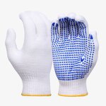 7 Gague Safety Cotton Thread Gloves Manufacturer - Wholesale Hand Work Safety Cotton Working Pvc Dots Safety
