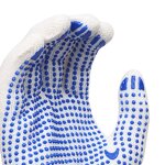 Profional XL Size PVC Dot Resistant Gloves Manufacturer - Safety Dotted Cotton and Rubber Bead Knitted Polyester for Construction Use