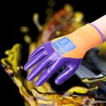13-Gauge Nitrile-Coated Polyurethane Work Gloves Manufacturer - Factory Safety Nitrile-Coated with Oil Grip Hand Arm Protection