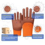 Waterproof Winter Work Gloves Manufacturer - Warm Latex Coated Best Winter Construction Thermal Latex Winter Warm