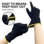 CE Certificated Work Gloves Manufacturer - Black PU with Nylon Lining EN388 Safe for Garden Mechanic Home Improvement & Cleaning