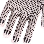 Wholesale Comfortable Anti Slip Work Gloves Manufacturer - Polyester White PVC Dotted Cotton Knitted Safety PVC Dot