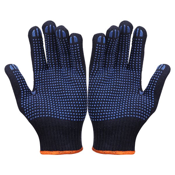 Best Wholesale Price PVC Dotted Work Gloves Manufacturer - Custom Dipped Safety Cotton Cloth Working Anti Slip PVC Dot Safety