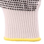 Wholesale Comfortable Anti Slip Work Gloves Manufacturer - Polyester White PVC Dotted Cotton Knitted Safety PVC Dot