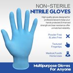 Nitrile Tattoo Beauty Gloves Manufacturer - High Quality Blue Disposable Nitrile Gloves Box Powder Free