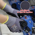 High Flexibility Comfortable 15 Gauge Nylon Spandex Gloves Manufacturer - Grey Garden Construction Work Nitrile Foam Safety