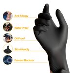5Mil Black Disposable Flexible Tattoo Nitrile Gloves Manufacturer - Guantes De Nitrilo Powder Free Disposable Diamond