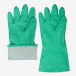 Heavy Duty Non slip Nitrile Gloves Manufacturer - Green Waterproof Soft Lined Rubber Latex Free Cleaning Comfortable Kitchen