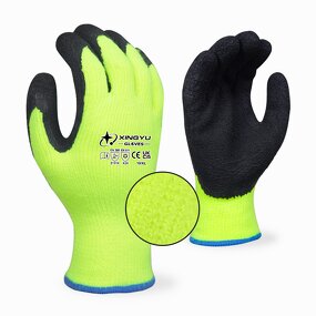 Industrial Winter Safety Work Gloves Manufacturer - Wholesale Latex Coated Rubber Cold Hand Protective Warm Safety