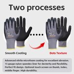 High Flexibility Comfortable 15 Gauge Nylon Spandex Gloves Manufacturer - Grey Garden Construction Work Nitrile Foam Safety