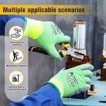 XL Double-Coated Latex Gloves Manufacturer - 15G Polyester Black Rubber Waterproof Winter Work Cotton Cold Proof Half-Coated