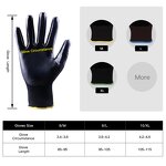 13 Gauge Polyester Nitrile Gloves Manufacturer - Factory Wholesale High Quality Black Waterproof Anti-Slip Work Safety