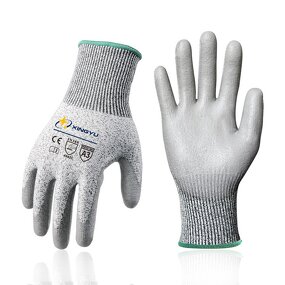 Hot Sale Anti-Cut Safety Gloves Manufacturer - EN388 Level 5 PU Work Cut Resistant PU HPPE Cut Resistant Work Gloves