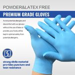 Nitrile Tattoo Beauty Gloves Manufacturer - High Quality Blue Disposable Nitrile Gloves Box Powder Free