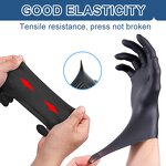 Black Disposable Tattoo Nitrile Gloves Manufacturer - Guantes De Nitrilo Powder Free Heavy Duty Disposable