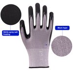 Tiger Mouth Reinforced Nitrile Spray Work Safety Gloves Manufacturer - Salt Frosting Cut Resistant Labor Protection for Construction Workers