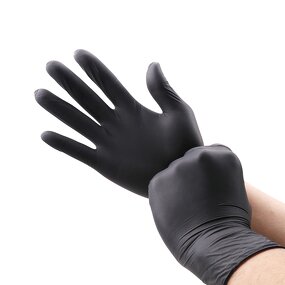 Work Safety Gloves Manufacturer - Wholesale Exam Black Nitrile Disposable 5Mil Cheap Price Box Powder Free
