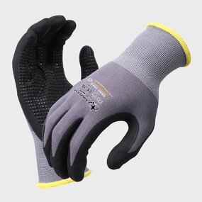 EN388 15 Gauge Nylon Nitrile Foam Garden Gloves Manufacturer - Spandex Nitrile Foam Coated Dotted Work Safety