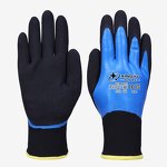 Anti-Slip Winter Gloves Manufacturer - Waterproof Double Liner Sandy Latex Warm Safety Work for Cold Weather Coated Work Winter