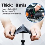 Waterproof Disposable Diamond Nitrile Safety Gloves Manufacturer - 9Mil Black Powder-Free Mechanical Orange Diamond Nitrile