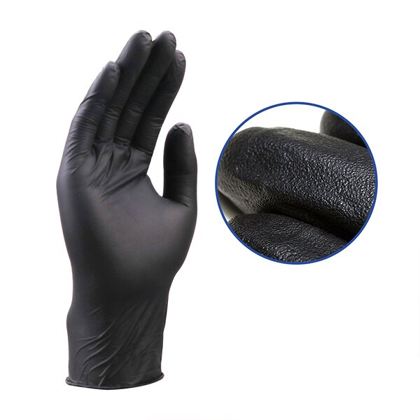 5Mil Black Disposable Flexible Tattoo Nitrile Gloves Manufacturer - Guantes De Nitrilo Powder Free Disposable Diamond