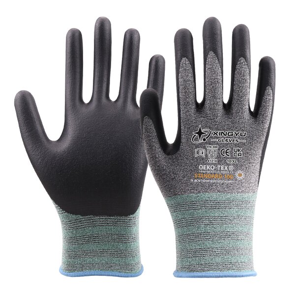 15G Nylon Conductive Wire Work Gloves Manufacturer - Flexible Light Hand and Arm Protection Nitrile Foam Industrial Safety