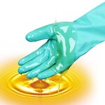 Super Flocklined Reusable Nitrile Gloves Manufacturer - Green Mechanic Safety Work Chemical Resistance Waterproof Industry Garden
