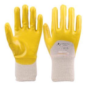 Working Gloves Manufacturer - Xingyu 13G U3 Polyester Shell Smooth Nitrile Palm Work Safety Cotton