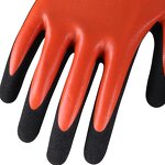 Work Glove Nitrile Waterproof Gloves Manufacturer - Red Polyester Black Construction Working Auto Mechanic Smooth Nitrile