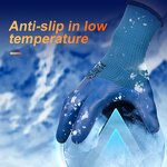 Men Warm Hand Work Gloves Manufacturer - Winter Waterproof Latex Embossed Coated Anti slip Warm Winter Cold