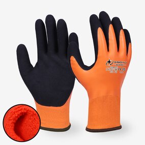 Men's Winter Thermal Gloves Manufacturer - Waterproof Latex Coated Work Protective Use Cold Resistance