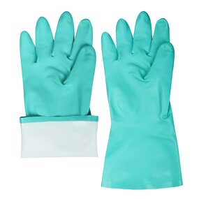 Super Flocklined Reusable Nitrile Gloves Manufacturer - Green Mechanic Safety Work Chemical Resistance Waterproof Industry Garden