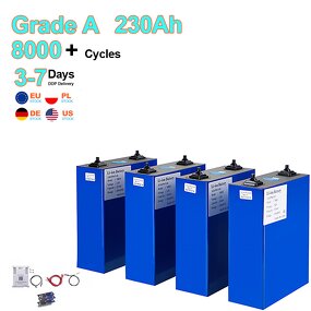 LiFePO4 Battery Manufacturer - 3.2V 230Ah Prismatic Grade-A Long Cycle 6000 Cycle 5 Year CE