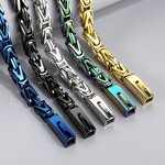 Stainless Steel Cuban Link Chain Manufacturer - 2026 Linsa Jewelry Luxury Gold Plated 6mm 8mm Necklace for Men Colorful Designer