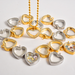 Stainless Steel Heart-Shaped Pendant Manufacturer - Trendy with Diamond Open Non-Magnetic 30mm Gau Box Glossy Glass Photo Box for Souvenirs