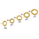 Spring Buckle Manufacturer - 316L Stainless Steel Bag Keychain Open Ring Vacuum Gold Plated Electroplated Round Clasp for Handbags Accessories