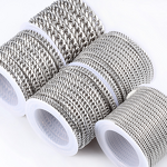 Stainless Steel Four-Sided Chain Manufacturer - Double Weave Non-Fading Waterproof Necklace Bracelet Titanium Steel DIY Stock Buddhism