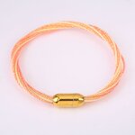 Stainless Steel Clasp Manufacturer - New Designs Fashion Jewelry Handmade Colorful Ropes Bracelet Women Bangle for Morocco Market