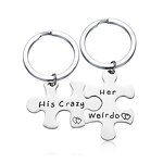 Stainless Steel Key Ring Manufacturer - Discount Hand Polish Holder Split Accessories Puzzle Keychain for Lovers