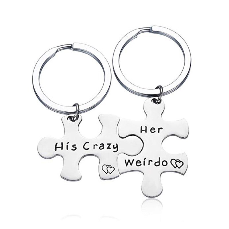 Stainless Steel Key Ring Manufacturer - Discount Hand Polish Holder Split Accessories Puzzle Keychain for Lovers