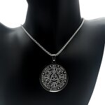 Stainless Steel Sacred Geometry Necklace Manufacturer - 18k Gold Plated Witch Knot Hot Sale Celtic Knot Lucky Yoga Jewelry