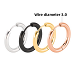 Stainless Steel Ear Cuffs Manufacturer - Wholesale Korean Style Black 316 Thick Fashionable Curved Small Circle Geometric Accessories