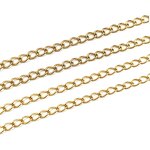 Stainless Steel Extender Necklace Manufacturer - 100 Meters/Roll Wholesale 3x4mm PVD Gold Plated Adjustable Tail Chain for Diy Jewelry Making
