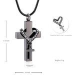 Stainless Steel Cross-Shaped Urn Necklace Manufacturer - Personalized Blank Simple Fashion Cremation Jewelry Lover Pet Cross Pendant