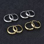 Stainless Steel Earrings Manufacturer - Promotion European American Trendy Simple High-End Ear Buckle with Fashion Oval Basic Wholesale Jewelry